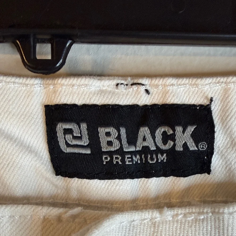 Black Premium Men's White Skinny Flex Jeans Size 32 / 34 #115 🏷️ - Picture 2 of 16